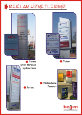 <p>
	Dikey ve Ayaklı Panolar.</p>
